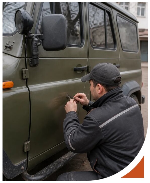 Профессиональное вскрытие автомобиля УАЗ без повреждений в Карасуке
